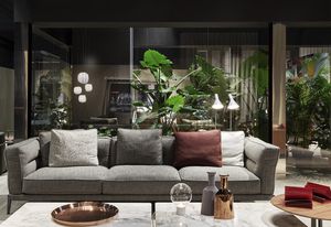 sofá modular / de esquina / moderno / de tejido