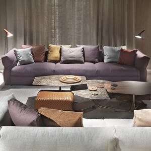 sofá modular / moderno / de tejido / de cuero