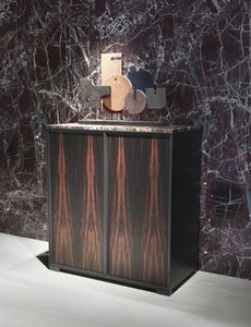 aparador moderno / de aluminio / de madera / de vidrio