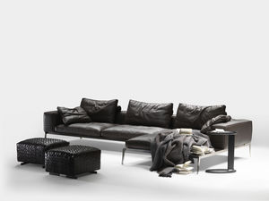 sofá modular / moderno / de tela / de cuero