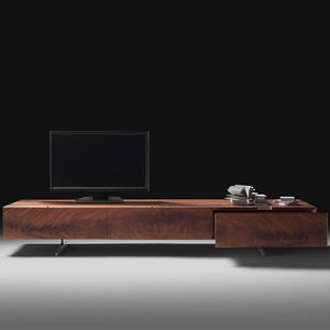 mueble de televisión moderno / de madera / de cristal / aluminio