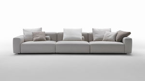 sofá modular / moderno / de tejido / de cuero