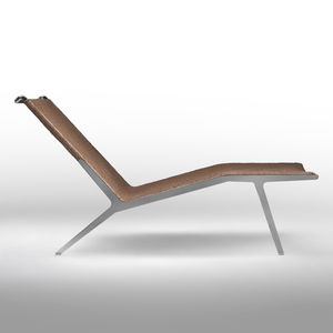 chaise longue moderna / de cuero / de metal / de Antonio Citterio
