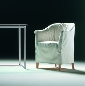 sillón Bridge / clásico / de madera maciza / de cuero