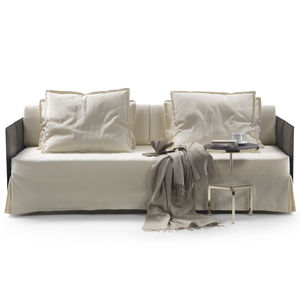 sofá cama / moderno / de cuero / de tejido