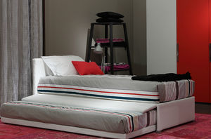 cama simple / nido / moderna / de tela