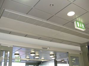 cortina de aire empotrable / para uso profesional