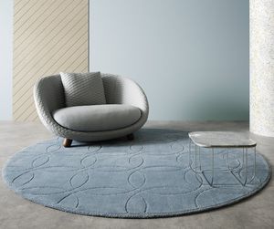 alfombra moderna / con motivos geométricos / de lana / rectangular