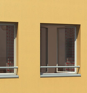 barandilla de aluminio / con barrotes / para ventana
