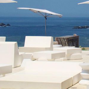 banqueta moderna / de tejido / de cuero / de espuma de alta densidad recubierta