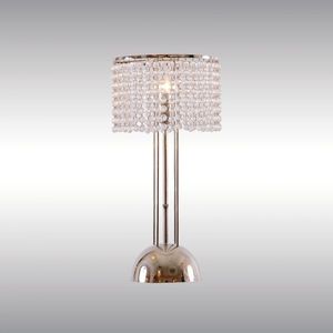 lámpara de mesa / clásica / de cristal / de latón