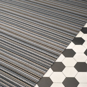 alfombra moderna / de rayas / de algodón / de fibras de papel