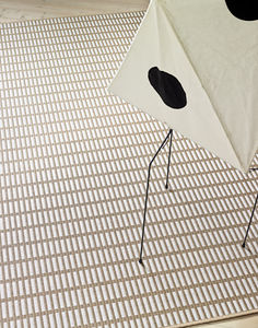alfombra moderna / de rayas / de algodón / de fibras de papel