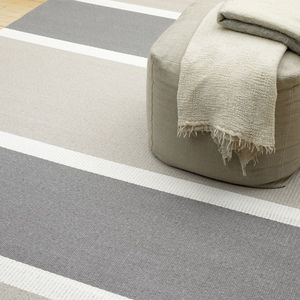 alfombra moderna / de rayas / de algodón / de fibras de papel