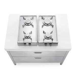 cocina modular / moderna / de acero / de Corian®