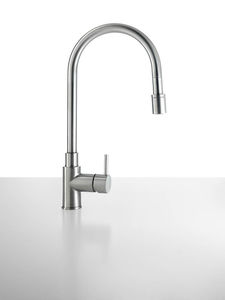 grifo monomando de acero inoxidable / para cocina / con 1 orificio