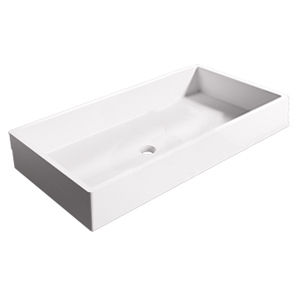 lavabo sobre encimera / rectangular / moderno