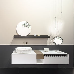 mueble de baño moderno / de melamina / MDF / con espejo