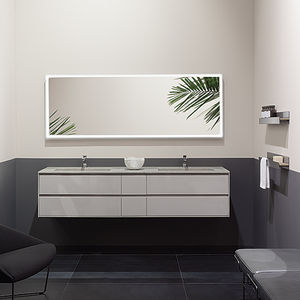mueble de baño moderno / MDF / de piedra / de pared