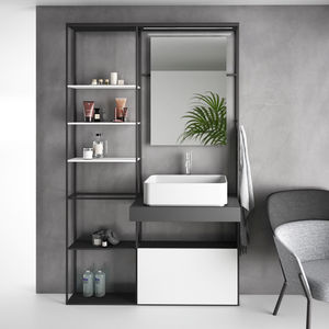 mueble columna de baño / moderno / con espejo