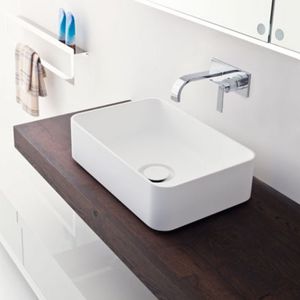 lavabo sobre encimera / rectangular / moderno