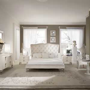 cama estándar / de matrimonio / de diseño nuevo barroco / tapizada