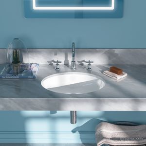 lavabo bajo encimera / ovalado / de cerámica / moderno