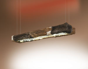 luminaria suspendida / fluorescente / rectangular / de metal
