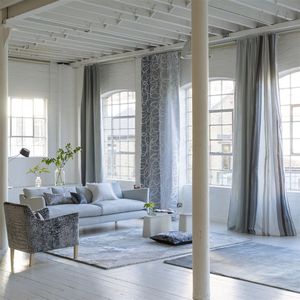 tela de tapicería / para cortinas / con motivos / de algodón