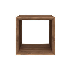 mesita auxiliar moderna / de teca / rectangular / ecoetiqueta FSC