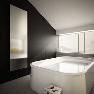 radiador de agua caliente / eléctrico / rectangular / de acero inoxidable