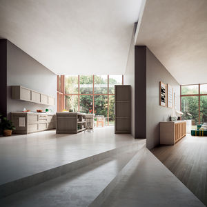 cocina moderna / de madera maciza / con isla