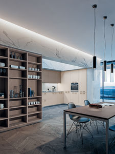 cocina moderna / de chapa de madera / lacada / mate