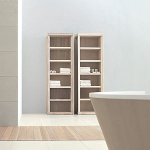 estantería moderna / de fresno / de baño