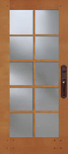 puerta-ventana abatible / de madera