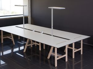 mesa de trabajo moderna / de haya / de HDF / rectangular