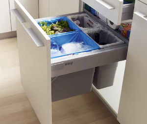 cubo de basura para cocina / empotrable / de plástico / moderno