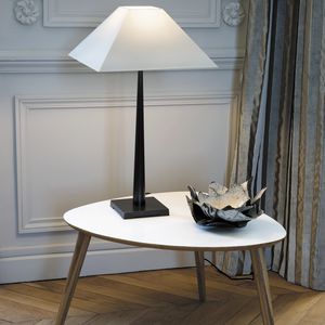 lámpara de mesa / clásica / de algodón / de interior