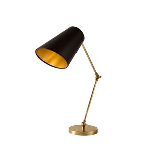 lámpara de mesa / moderna / de latón / de algodón