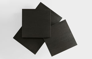 mesa de centro / moderna / de madera / de material laminado