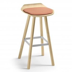 taburete de bar de diseño original / de tejido / de roble / de haya