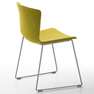 silla moderna / tapizada / patín / de tejido