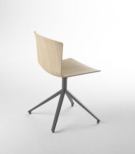 silla de visita moderna / tapizada / con patas en forma de estrella / de tejido