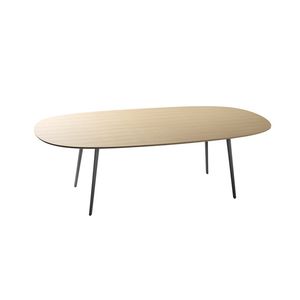 mesa de reuniones moderna / de MDF / de aluminio / ovalada