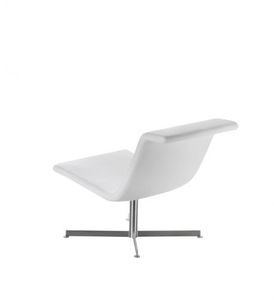 sillón bajo moderno / de tejido / de acero inoxidable / con patas en forma de estrella
