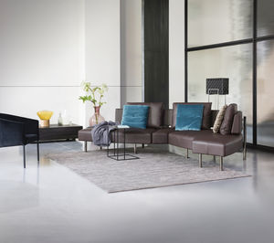 sofá modular / moderno / de cuero / de tela