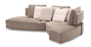 sofá modular / moderno / de cuero / de tela