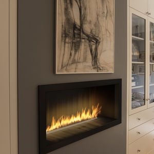 chimenea de bioetanol / moderna / hogar abierto / encastrable