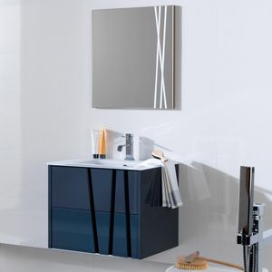 mueble de lavabo suspendido / de madera / moderno / lacado