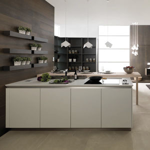 cocina moderna / de material laminado / con isla / sin pomos